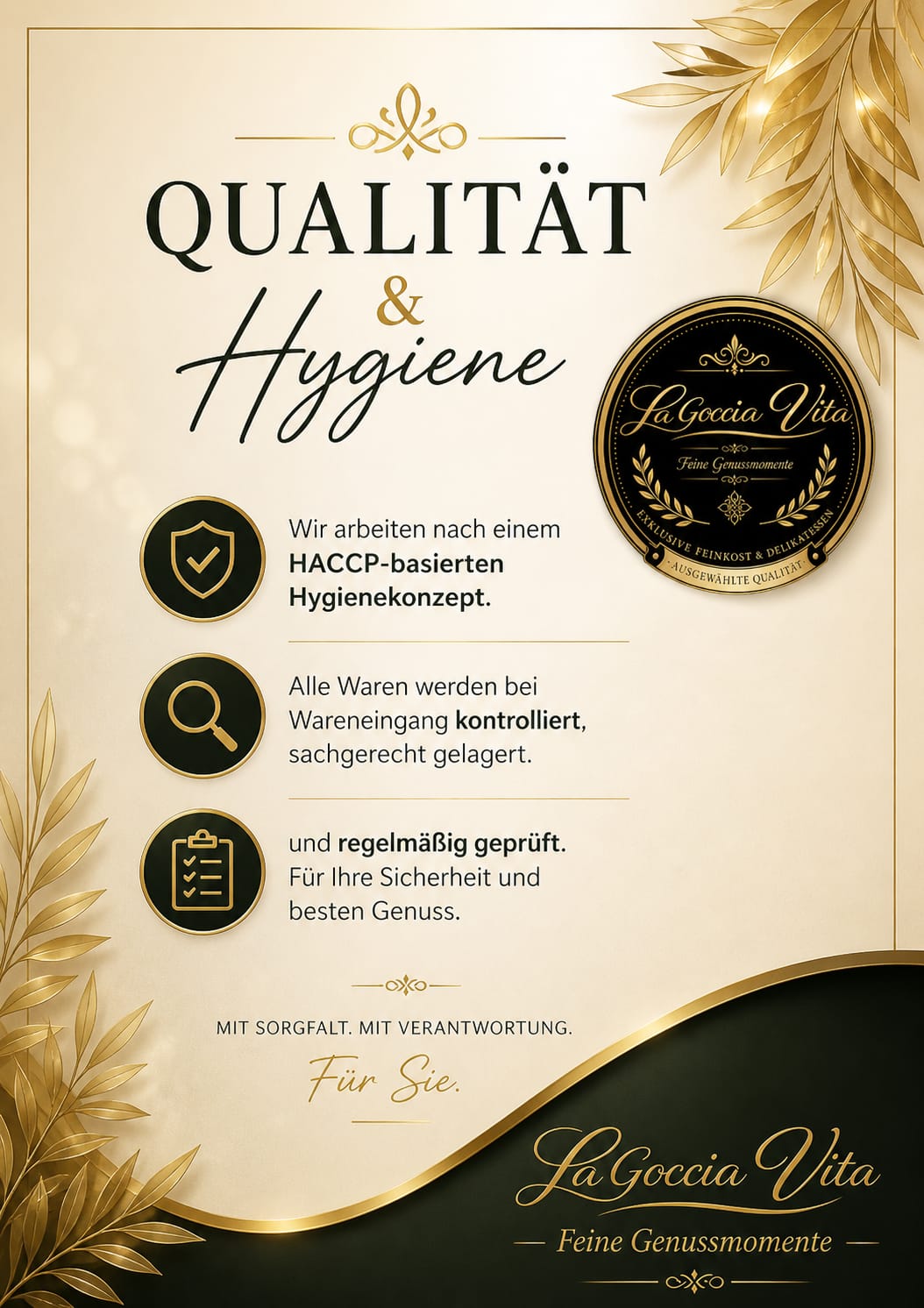 La Goccia Vita Qualität und Hygiene